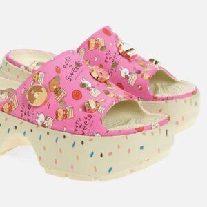 Crocs Adult Line Friends Stomp Slide Platform Sandals W10/M8 NEW